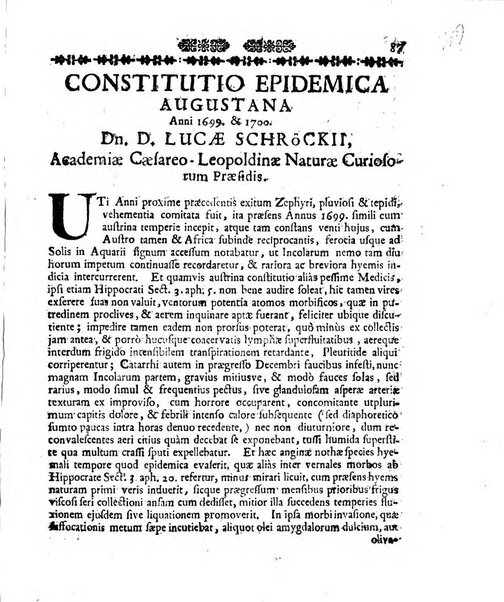 Miscellanea curiosa medico-physica Academiae naturae curiosorum sive ephemeridum medico-physicarum Germanicarum..