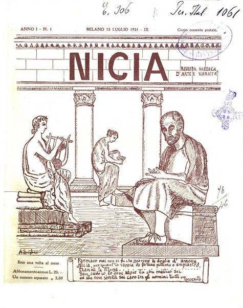 Nicia rivista medica d'arte e varieta