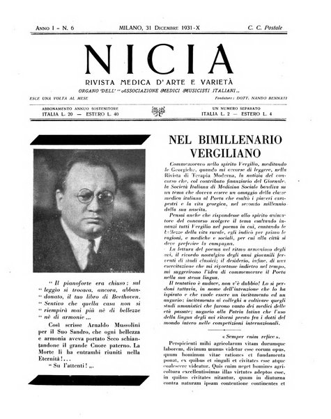 Nicia rivista medica d'arte e varieta