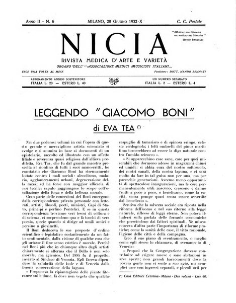 Nicia rivista medica d'arte e varieta