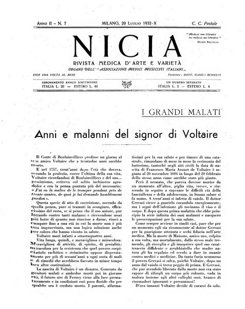 Nicia rivista medica d'arte e varieta