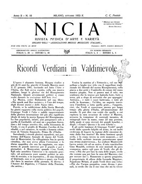 Nicia rivista medica d'arte e varieta