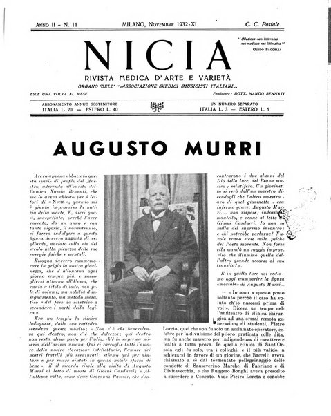 Nicia rivista medica d'arte e varieta