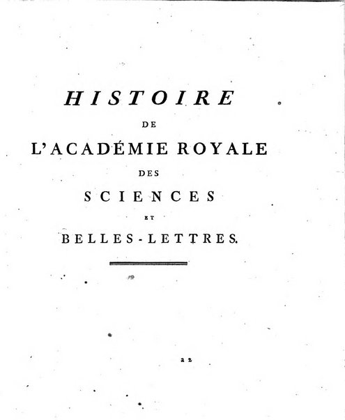 Nouveaux memoires de l'Academie royale des sciences et belles-lettres, avec l'histoire pour la meme annee