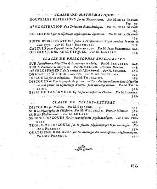 Nouveaux memoires de l'Academie royale des sciences et belles-lettres, avec l'histoire pour la meme annee