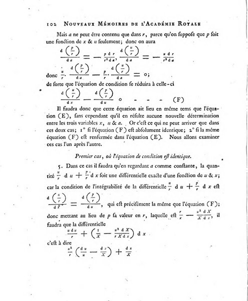 Nouveaux memoires de l'Academie royale des sciences et belles-lettres, avec l'histoire pour la meme annee