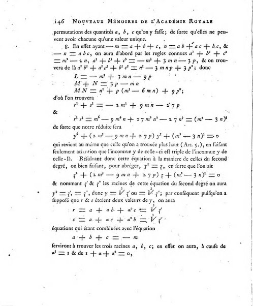 Nouveaux memoires de l'Academie royale des sciences et belles-lettres, avec l'histoire pour la meme annee