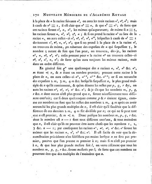 Nouveaux memoires de l'Academie royale des sciences et belles-lettres, avec l'histoire pour la meme annee