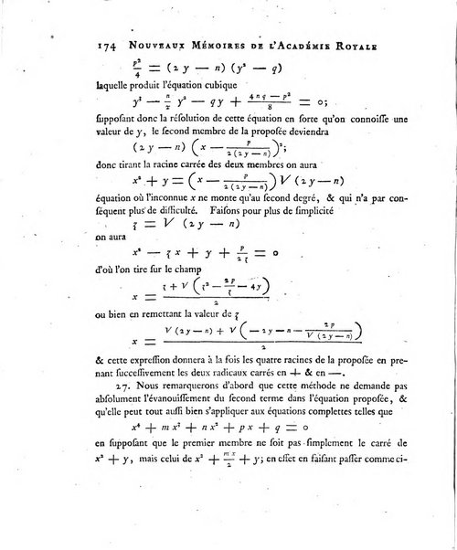 Nouveaux memoires de l'Academie royale des sciences et belles-lettres, avec l'histoire pour la meme annee