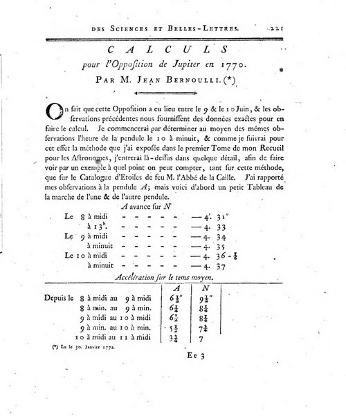 Nouveaux memoires de l'Academie royale des sciences et belles-lettres, avec l'histoire pour la meme annee