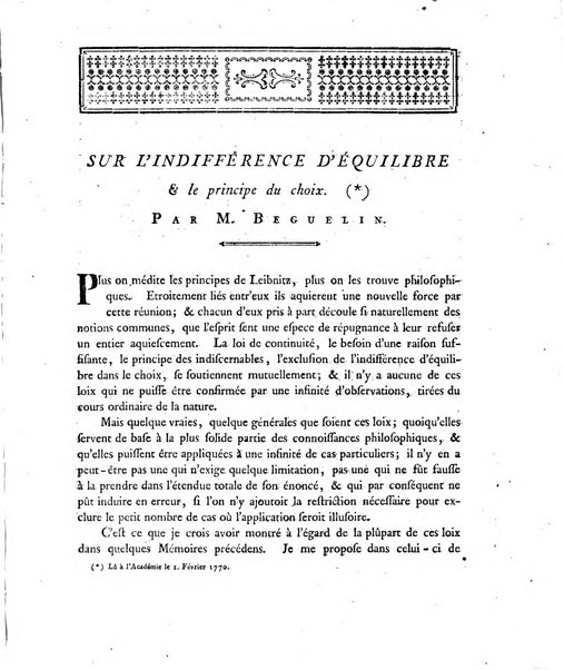 Nouveaux memoires de l'Academie royale des sciences et belles-lettres, avec l'histoire pour la meme annee