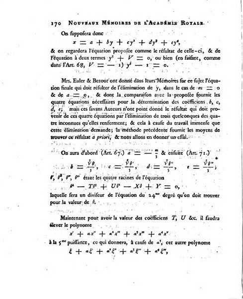 Nouveaux memoires de l'Academie royale des sciences et belles-lettres, avec l'histoire pour la meme annee