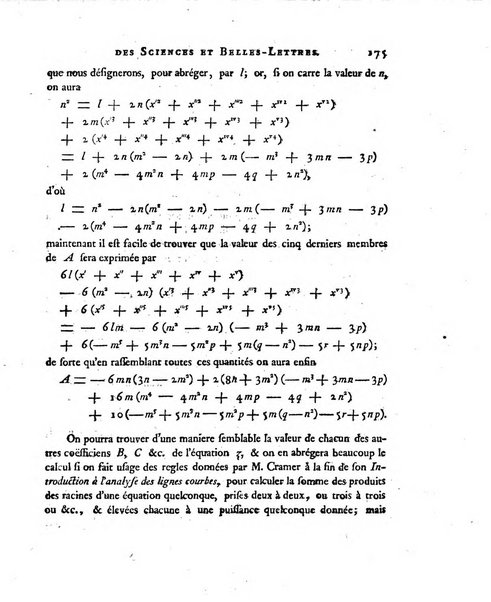 Nouveaux memoires de l'Academie royale des sciences et belles-lettres, avec l'histoire pour la meme annee