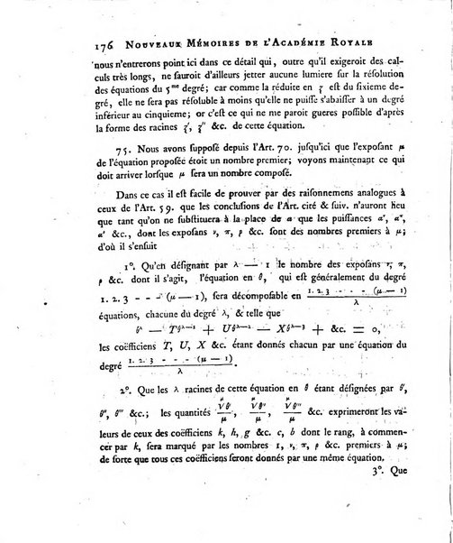 Nouveaux memoires de l'Academie royale des sciences et belles-lettres, avec l'histoire pour la meme annee