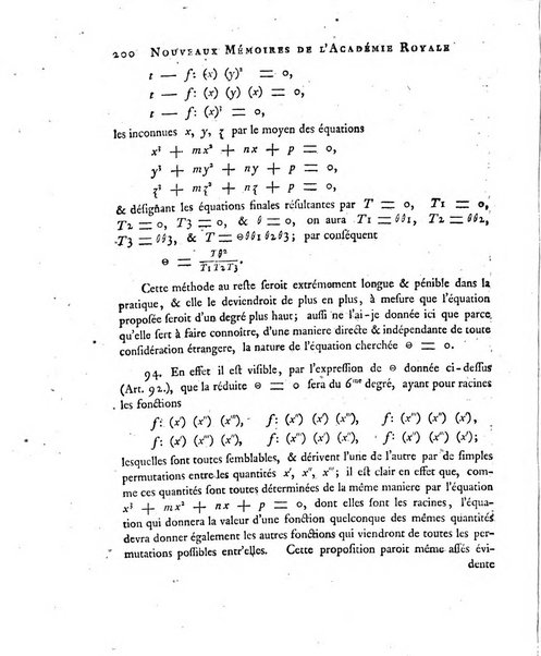 Nouveaux memoires de l'Academie royale des sciences et belles-lettres, avec l'histoire pour la meme annee