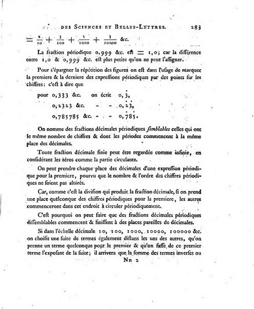 Nouveaux memoires de l'Academie royale des sciences et belles-lettres, avec l'histoire pour la meme annee