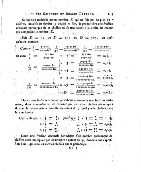 Nouveaux memoires de l'Academie royale des sciences et belles-lettres, avec l'histoire pour la meme annee