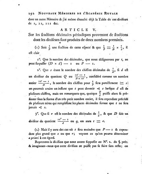 Nouveaux memoires de l'Academie royale des sciences et belles-lettres, avec l'histoire pour la meme annee