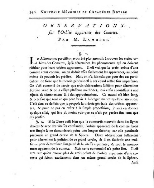 Nouveaux memoires de l'Academie royale des sciences et belles-lettres, avec l'histoire pour la meme annee