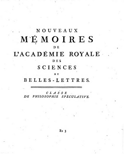 Nouveaux memoires de l'Academie royale des sciences et belles-lettres, avec l'histoire pour la meme annee