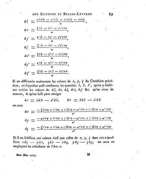 Nouveaux memoires de l'Academie royale des sciences et belles-lettres, avec l'histoire pour la meme annee