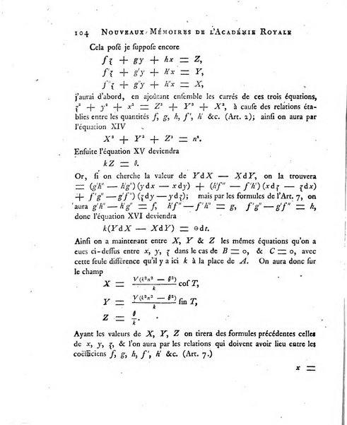 Nouveaux memoires de l'Academie royale des sciences et belles-lettres, avec l'histoire pour la meme annee