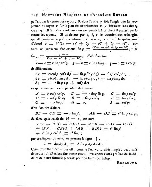 Nouveaux memoires de l'Academie royale des sciences et belles-lettres, avec l'histoire pour la meme annee