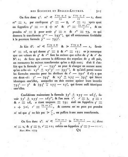 Nouveaux memoires de l'Academie royale des sciences et belles-lettres, avec l'histoire pour la meme annee