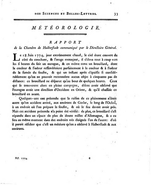 Nouveaux memoires de l'Academie royale des sciences et belles-lettres, avec l'histoire pour la meme annee