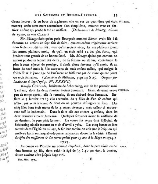 Nouveaux memoires de l'Academie royale des sciences et belles-lettres, avec l'histoire pour la meme annee