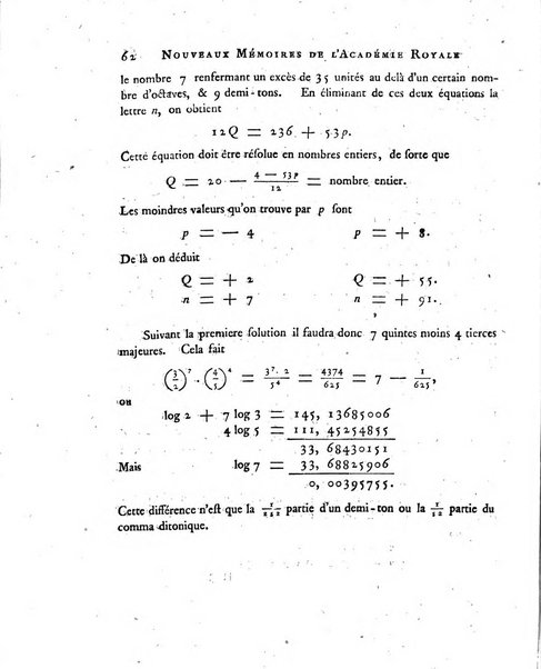 Nouveaux memoires de l'Academie royale des sciences et belles-lettres, avec l'histoire pour la meme annee