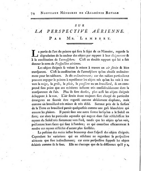 Nouveaux memoires de l'Academie royale des sciences et belles-lettres, avec l'histoire pour la meme annee