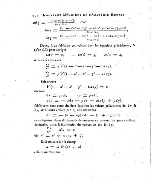 Nouveaux memoires de l'Academie royale des sciences et belles-lettres, avec l'histoire pour la meme annee