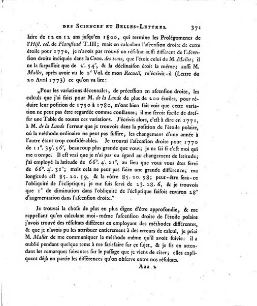 Nouveaux memoires de l'Academie royale des sciences et belles-lettres, avec l'histoire pour la meme annee