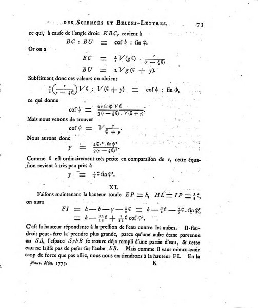 Nouveaux memoires de l'Academie royale des sciences et belles-lettres, avec l'histoire pour la meme annee