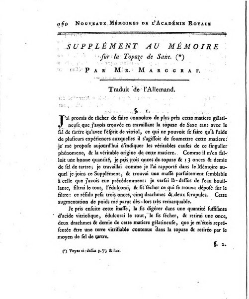 Nouveaux memoires de l'Academie royale des sciences et belles-lettres, avec l'histoire pour la meme annee