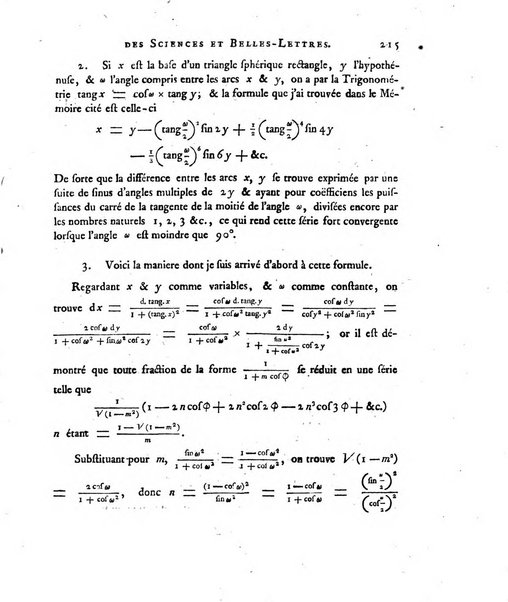 Nouveaux memoires de l'Academie royale des sciences et belles-lettres, avec l'histoire pour la meme annee