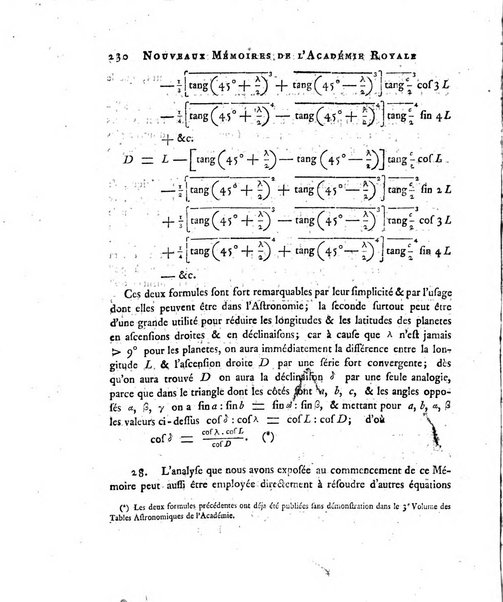 Nouveaux memoires de l'Academie royale des sciences et belles-lettres, avec l'histoire pour la meme annee