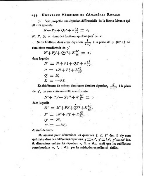 Nouveaux memoires de l'Academie royale des sciences et belles-lettres, avec l'histoire pour la meme annee