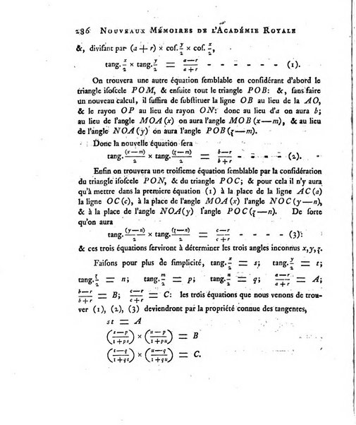 Nouveaux memoires de l'Academie royale des sciences et belles-lettres, avec l'histoire pour la meme annee