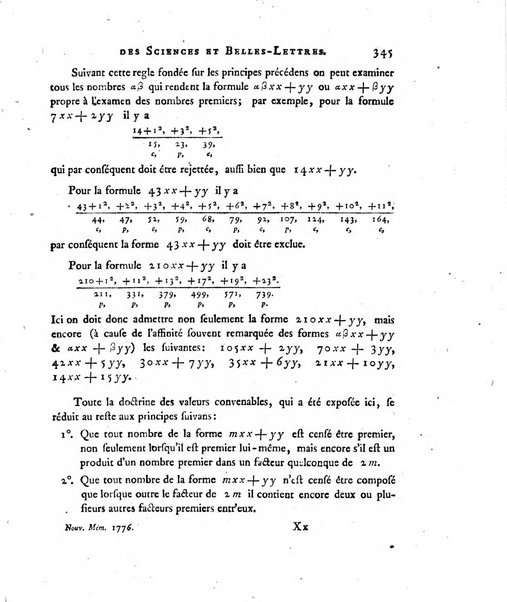 Nouveaux memoires de l'Academie royale des sciences et belles-lettres, avec l'histoire pour la meme annee