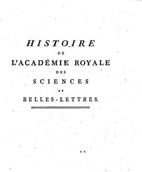 Nouveaux memoires de l'Academie royale des sciences et belles-lettres, avec l'histoire pour la meme annee