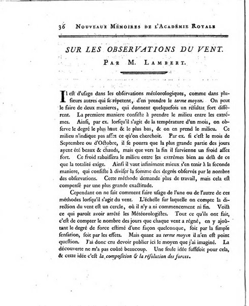 Nouveaux memoires de l'Academie royale des sciences et belles-lettres, avec l'histoire pour la meme annee