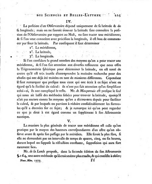 Nouveaux memoires de l'Academie royale des sciences et belles-lettres, avec l'histoire pour la meme annee