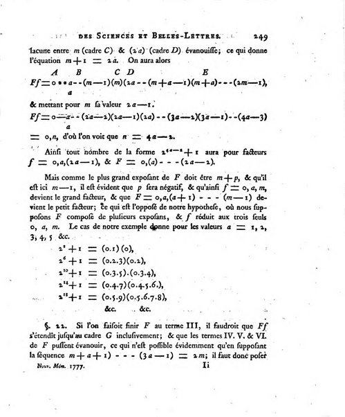 Nouveaux memoires de l'Academie royale des sciences et belles-lettres, avec l'histoire pour la meme annee