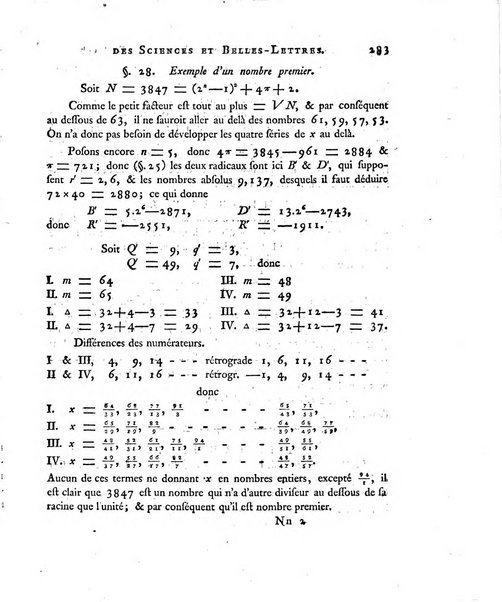 Nouveaux memoires de l'Academie royale des sciences et belles-lettres, avec l'histoire pour la meme annee