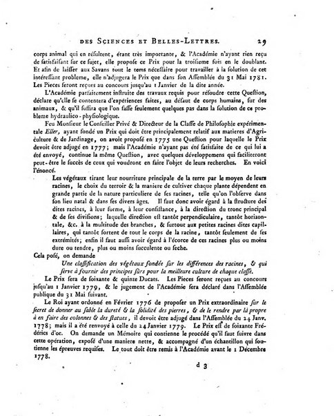 Nouveaux memoires de l'Academie royale des sciences et belles-lettres, avec l'histoire pour la meme annee