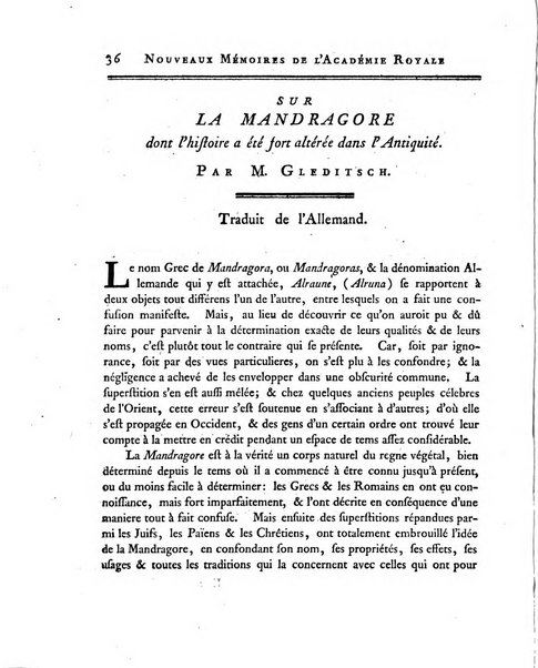 Nouveaux memoires de l'Academie royale des sciences et belles-lettres, avec l'histoire pour la meme annee