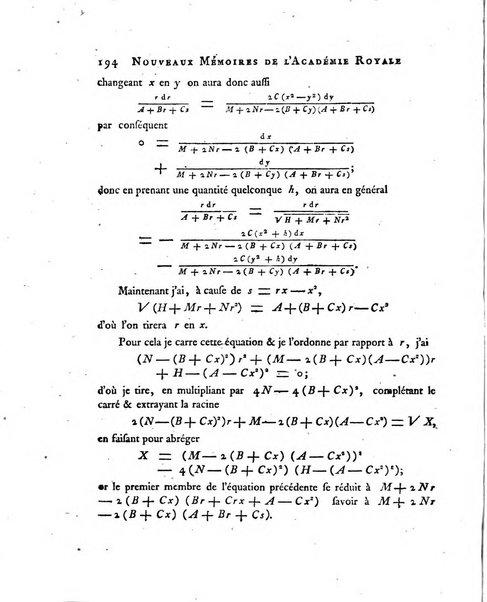 Nouveaux memoires de l'Academie royale des sciences et belles-lettres, avec l'histoire pour la meme annee