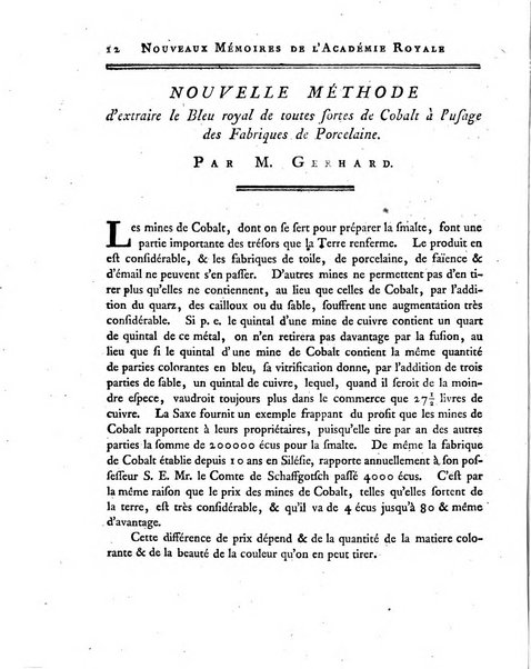 Nouveaux memoires de l'Academie royale des sciences et belles-lettres, avec l'histoire pour la meme annee